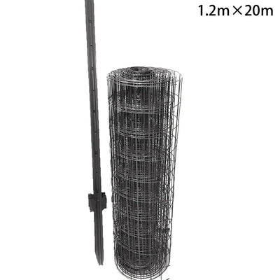 アニマルガードフェンス ブラック ネット1.2m×20m 支柱11本［代金引換：不可］
